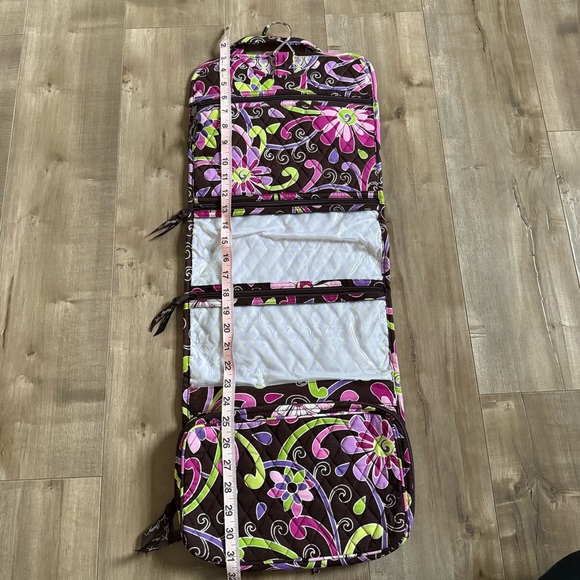Vera Bradley Purple Punch Travel Organizer Hanging Clear Pockets Floral RETIRED - Picture 6 of 11